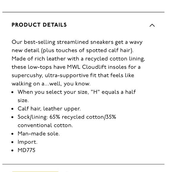 Madewell sidewalk Low-top sneaker in leather & Calf Hair Wave edition - Picture 13 of 14